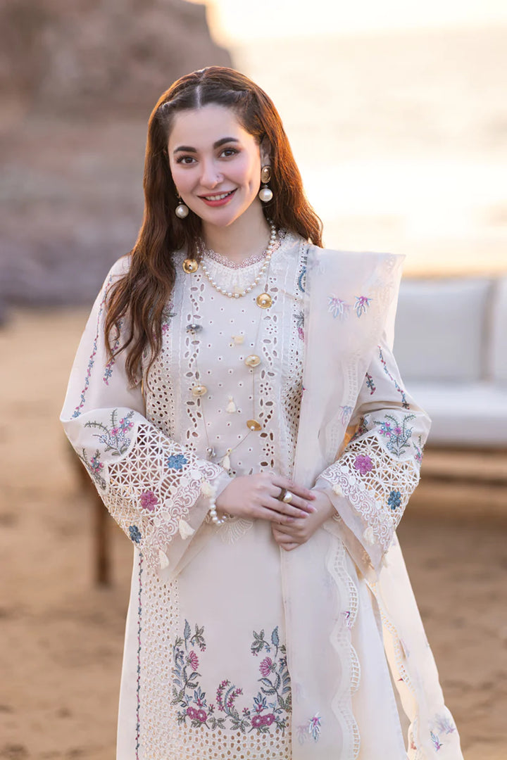 Qalamkar | Sahil Kinare Luxury Lawn | FP-09 SELIN - Hoorain Designer Wear - Pakistani Ladies Branded Stitched Clothes in United Kingdom, United states, CA and Australia