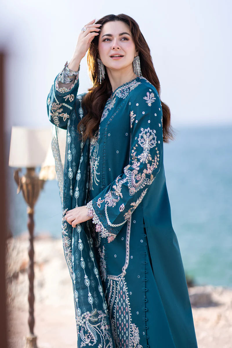 Qalamkar | Sahil Kinare Luxury Lawn | FP-16 KIRA - Pakistani Clothes for women, in United Kingdom and United States