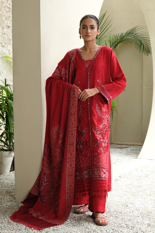 Marjjan | Aangan Embroidered Viscose |  MDS-75 (RED)