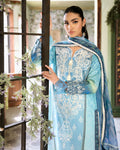 Roheenaz | Flora Printed Lawn | Azure - Pakistani Clothes for women, in United Kingdom and United States