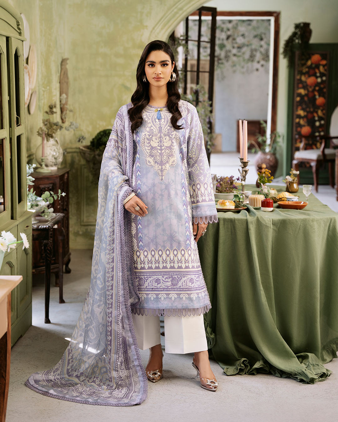 Roheenaz | Flora Printed Lawn | Lumina - Pakistani Clothes for women, in United Kingdom and United States