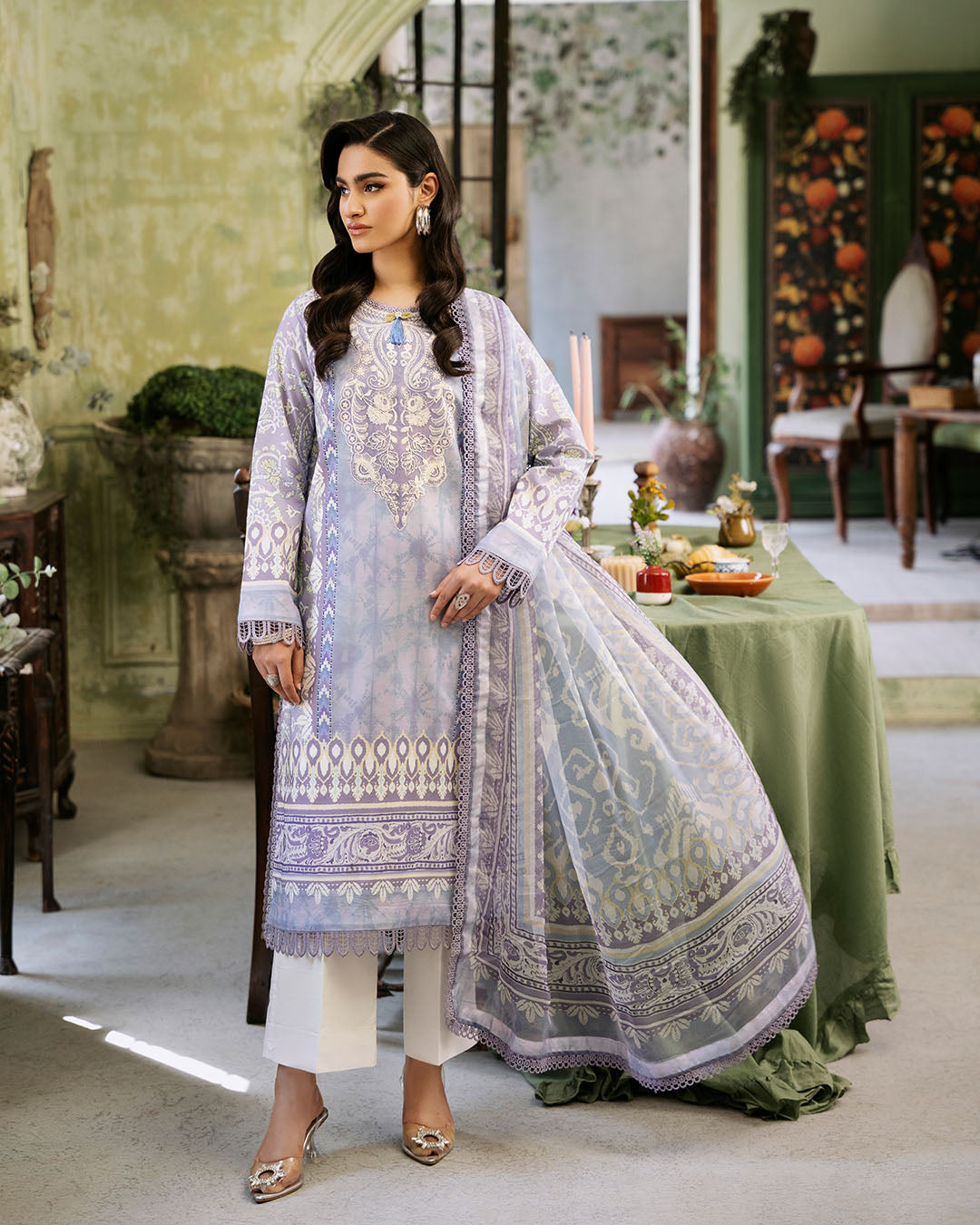 Roheenaz | Flora Printed Lawn | Lumina - Pakistani Clothes for women, in United Kingdom and United States