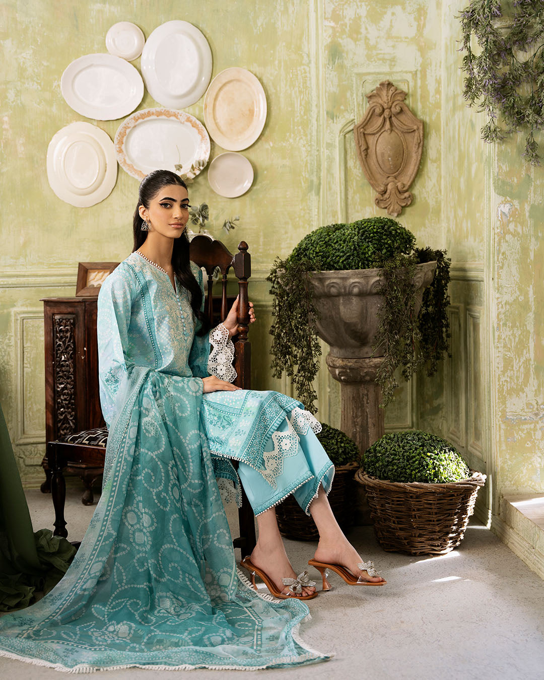 Roheenaz | Flora Printed Lawn | Mirage - Pakistani Clothes for women, in United Kingdom and United States