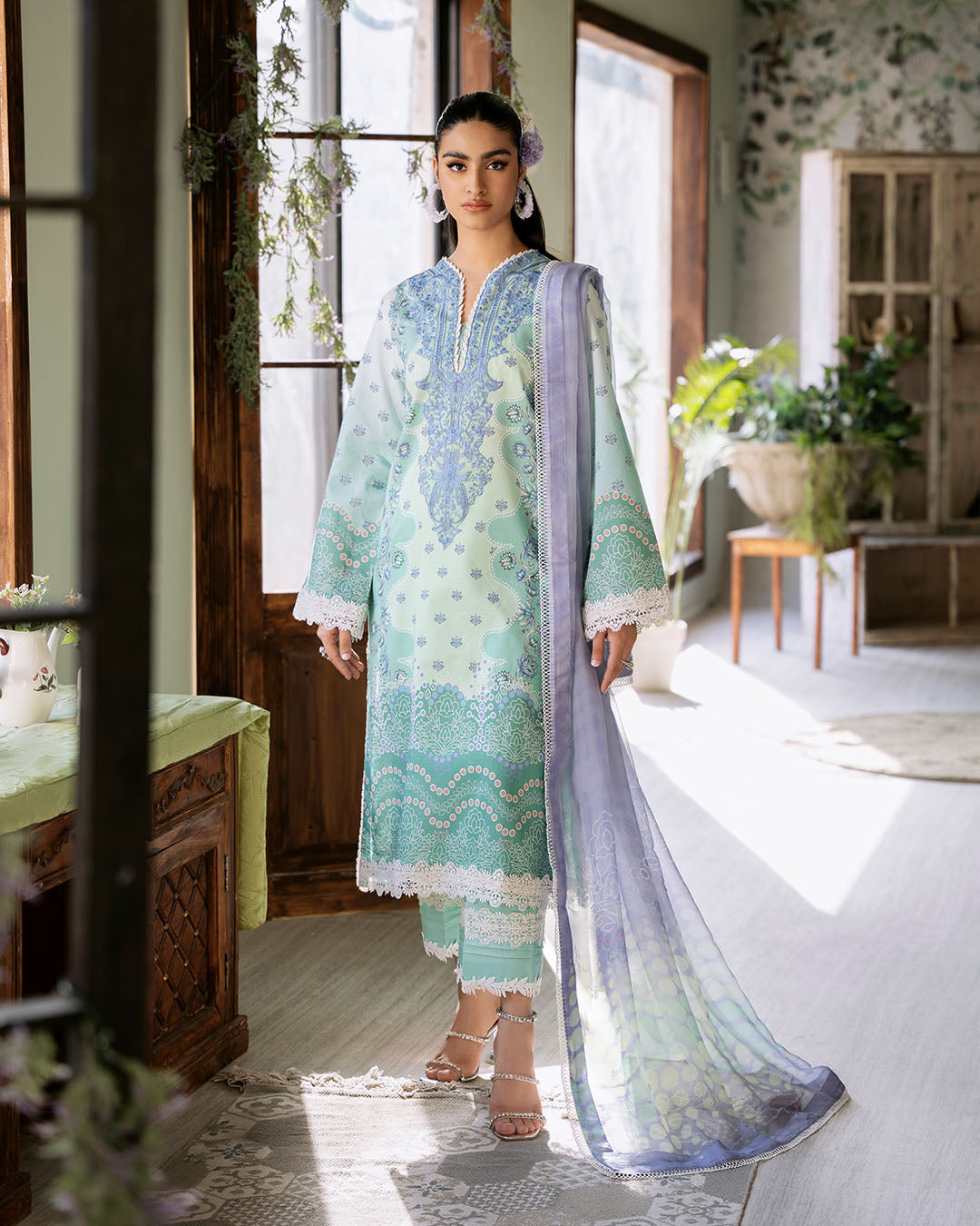 Roheenaz | Flora Printed Lawn | Elysium - Pakistani Clothes for women, in United Kingdom and United States