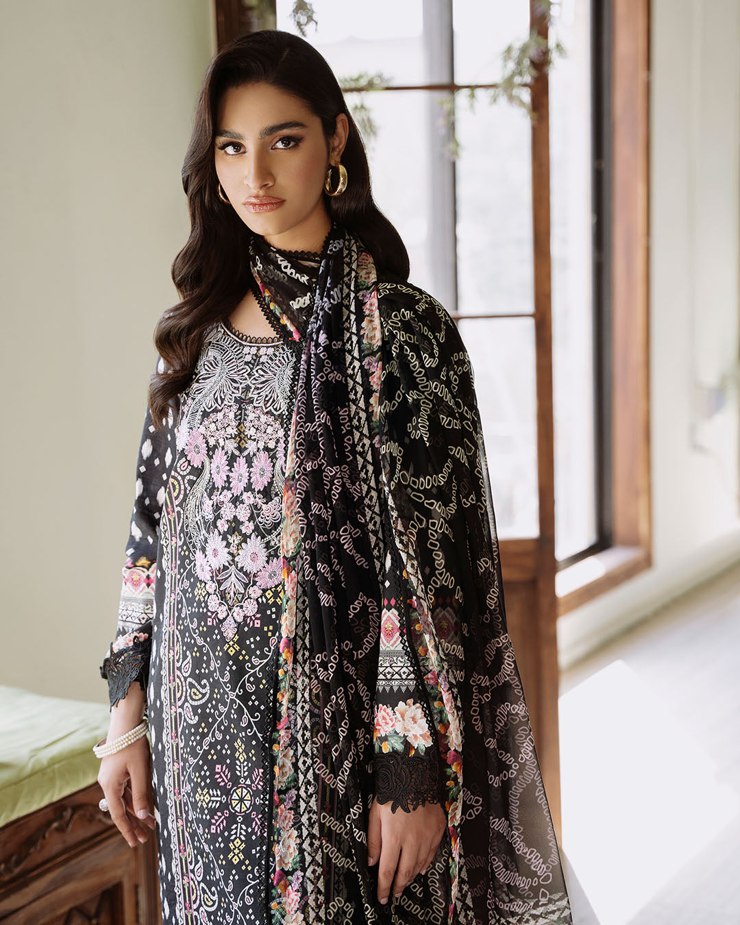 Roheenaz | Flora Printed Lawn | Veridian - Pakistani Clothes for women, in United Kingdom and United States