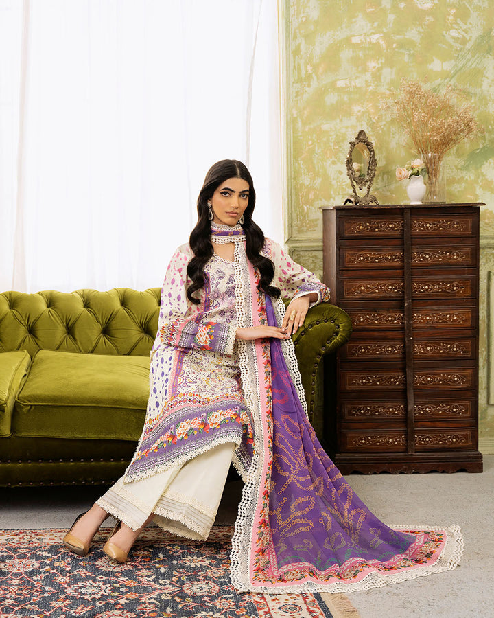 Roheenaz | Flora Printed Lawn | Evangeline - Hoorain Designer Wear - Pakistani Designer Clothes for women, in United Kingdom, United states, CA and Australia