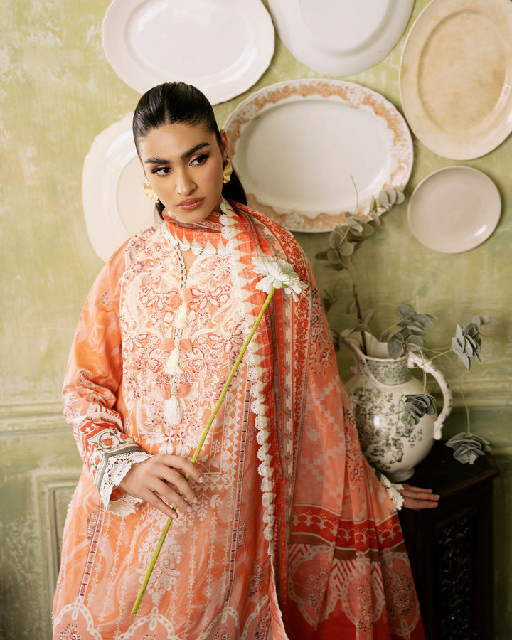 Roheenaz | Flora Printed Lawn | Cascade - Hoorain Designer Wear - Pakistani Designer Clothes for women, in United Kingdom, United states, CA and Australia