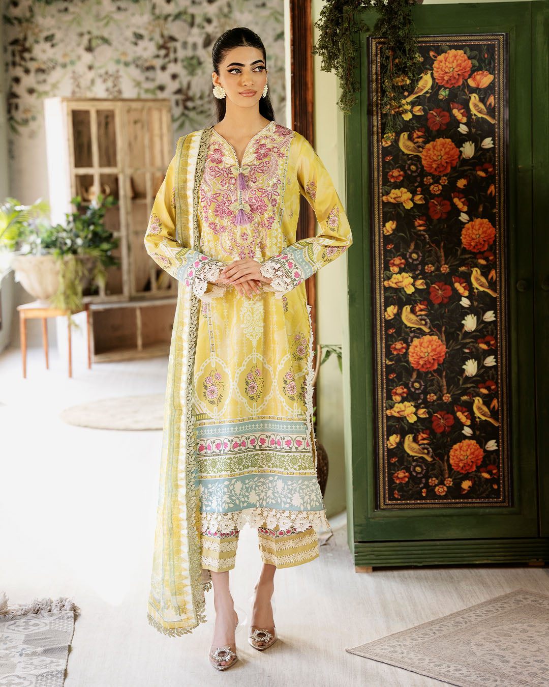 Roheenaz | Flora Printed Lawn | Mystique - Pakistani Clothes for women, in United Kingdom and United States