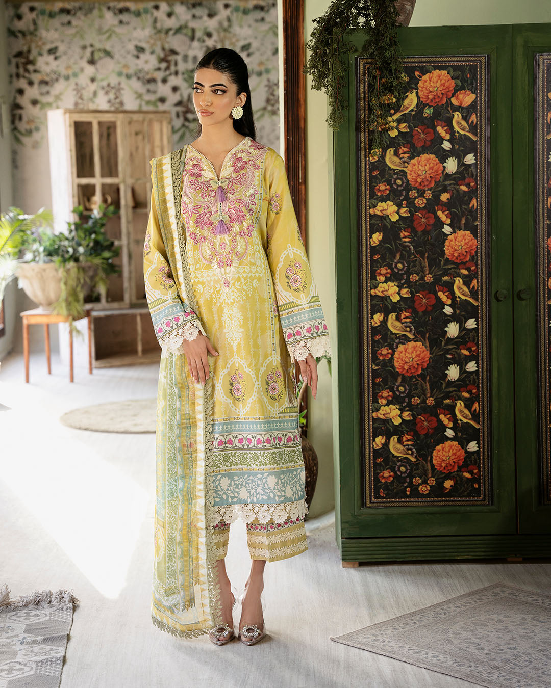 Roheenaz | Flora Printed Lawn | Mystique - Pakistani Clothes for women, in United Kingdom and United States