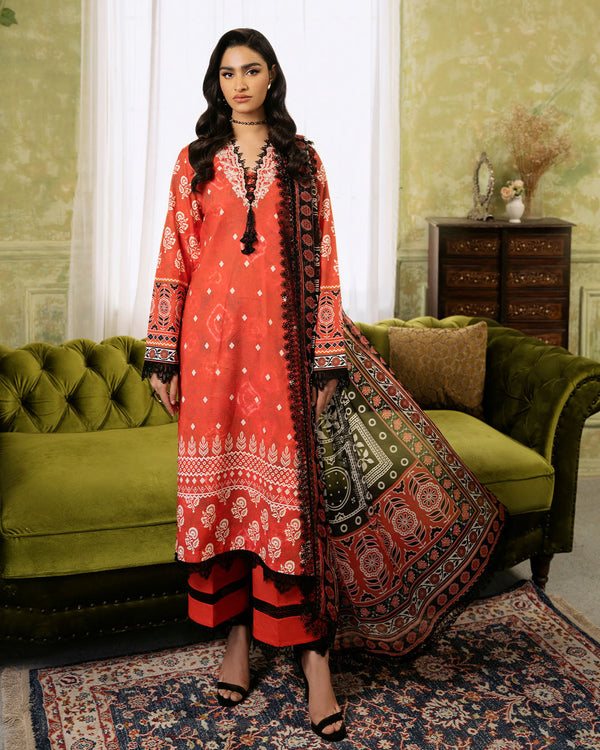 Roheenaz | Flora Printed Lawn | Solstice - Hoorain Designer Wear - Pakistani Designer Clothes for women, in United Kingdom, United states, CA and Australia