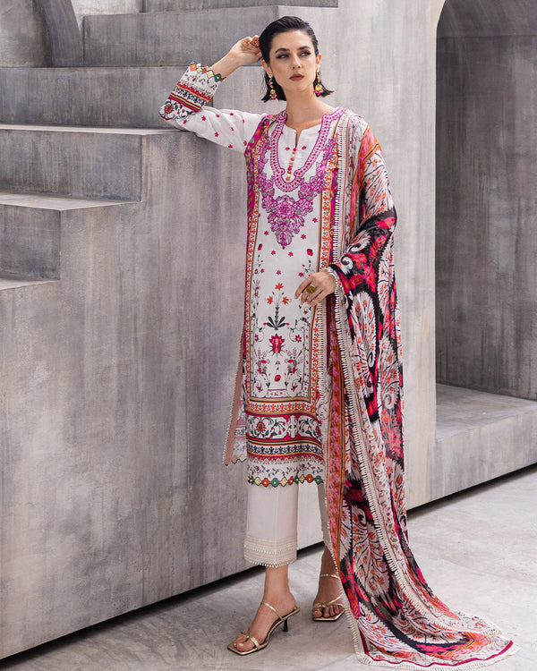 Roheenaz | Azalea Printed Lawn 24 | Marigold Meadows - Hoorain Designer Wear - Pakistani Ladies Branded Stitched Clothes in United Kingdom, United states, CA and Australia