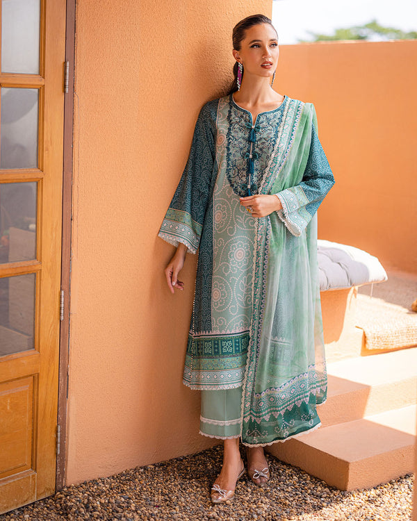 Roheenaz | Azalea Printed Lawn 24 | Ocean Breeze - Pakistani Clothes for women, in United Kingdom and United States