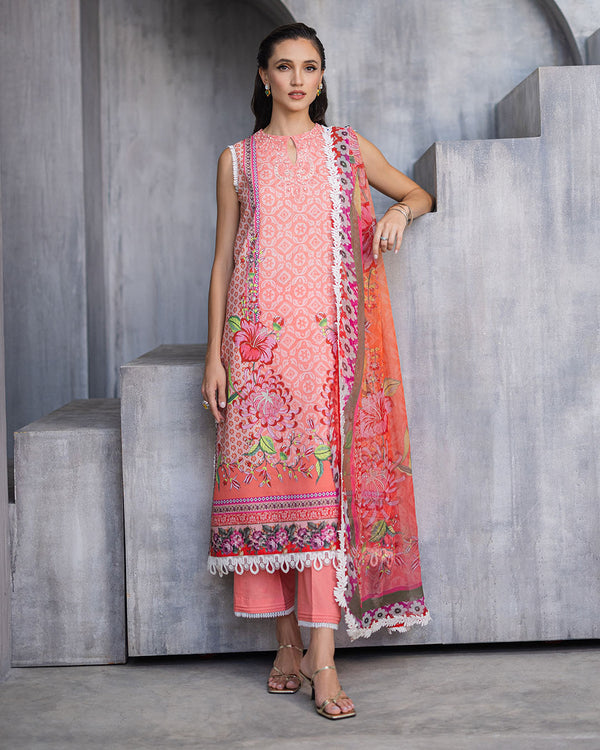 Roheenaz | Azalea Printed Lawn 24 | Radiant Rose - Pakistani Clothes for women, in United Kingdom and United States