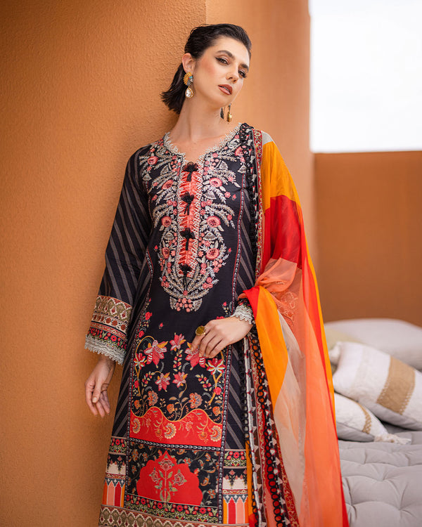 Roheenaz | Azalea Printed Lawn 24 | Midnight Mirage - Pakistani Clothes for women, in United Kingdom and United States