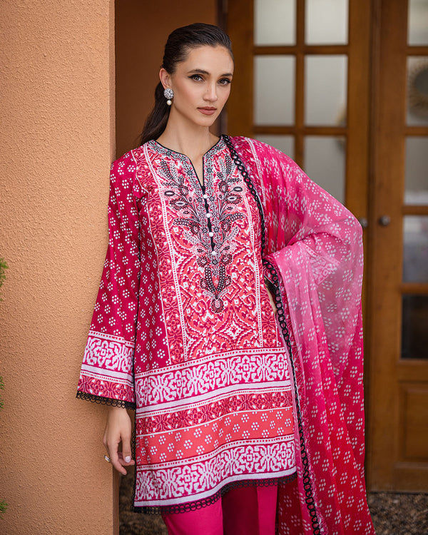 Roheenaz | Azalea Printed Lawn 24 | Coral Cascade - Hoorain Designer Wear - Pakistani Ladies Branded Stitched Clothes in United Kingdom, United states, CA and Australia