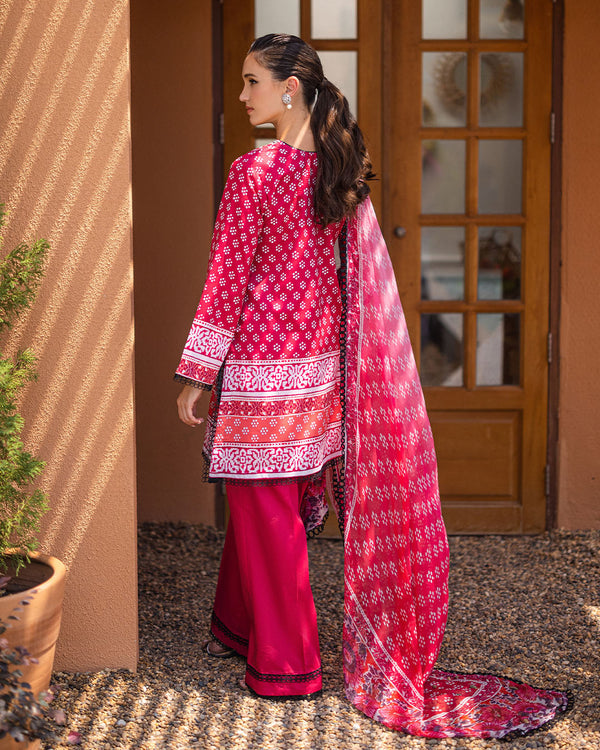 Roheenaz | Azalea Printed Lawn 24 | Coral Cascade - Pakistani Clothes for women, in United Kingdom and United States