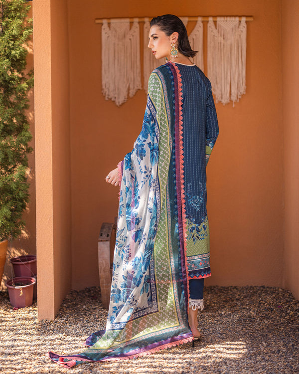 Roheenaz | Azalea Printed Lawn 24 | Mirage Mesh - Pakistani Clothes for women, in United Kingdom and United States