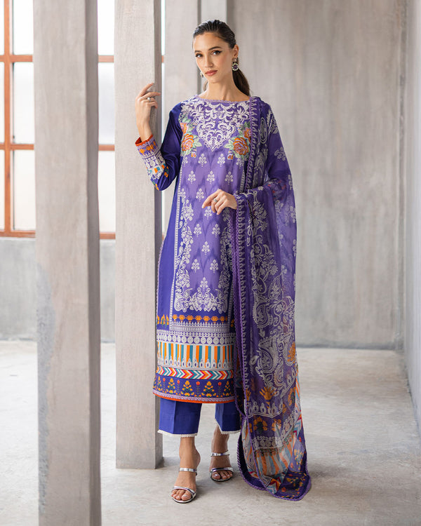 Roheenaz | Azalea Printed Lawn 24 | Blissful Berry - Pakistani Clothes for women, in United Kingdom and United States