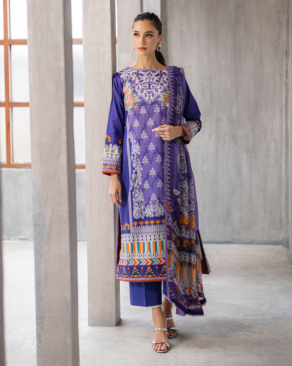 Roheenaz | Azalea Printed Lawn 24 | Blissful Berry - Hoorain Designer Wear - Pakistani Ladies Branded Stitched Clothes in United Kingdom, United states, CA and Australia