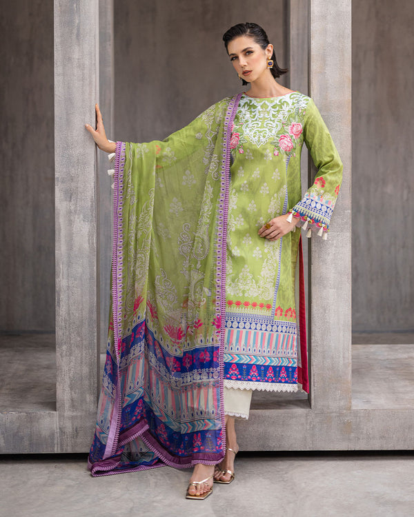 Roheenaz | Azalea Printed Lawn 24 | Serene Seafoam - Pakistani Clothes for women, in United Kingdom and United States