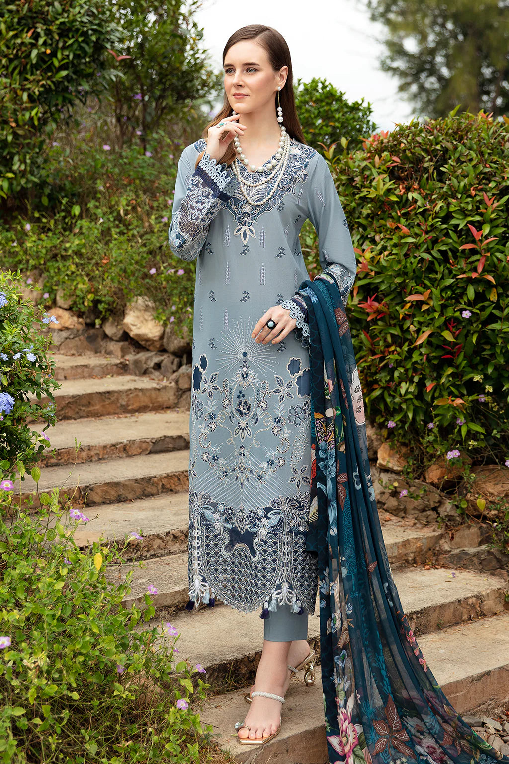 Ramsha | Andaz Collection | ALICE BLUE - Pakistani Clothes for women, in United Kingdom and United States