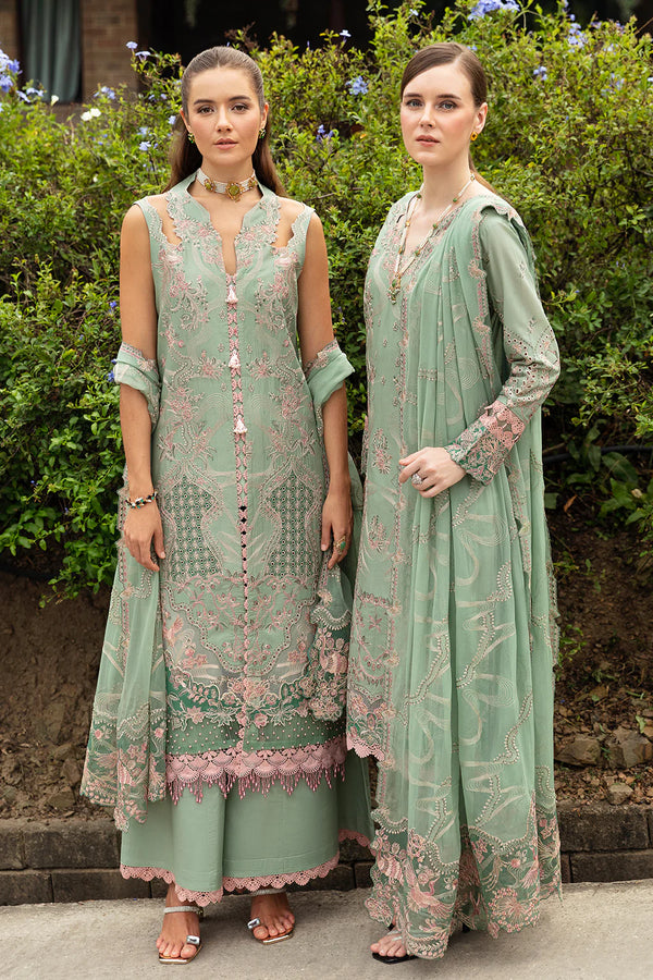 Ramsha | Andaz Collection | PASTEL GREEN - Hoorain Designer Wear - Pakistani Ladies Branded Stitched Clothes in United Kingdom, United states, CA and Australia