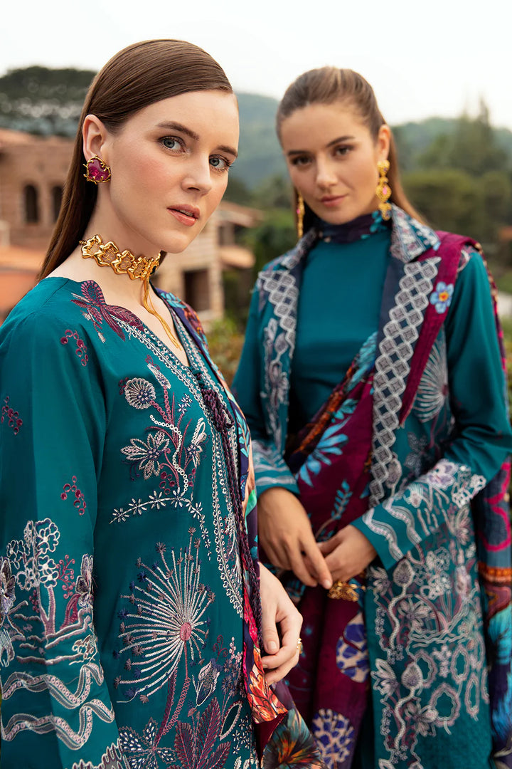 Ramsha | Andaz Collection | SEA BLUE - Hoorain Designer Wear - Pakistani Ladies Branded Stitched Clothes in United Kingdom, United states, CA and Australia