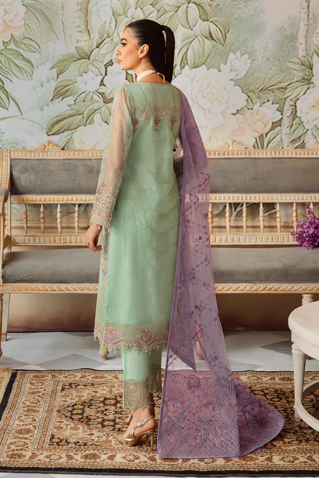 Ramsha | Minhal Organza Collection |   M-1204