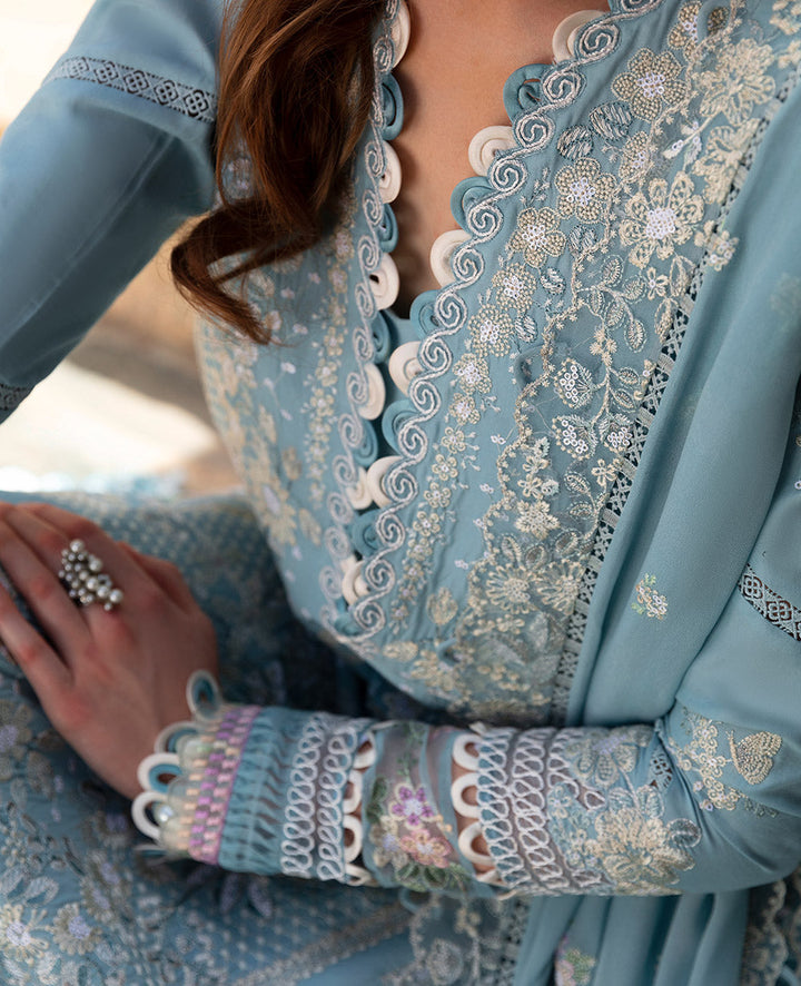 Republic Womenswear | Ilana Eid Luxury Lawn | Azure - Hoorain Designer Wear - Pakistani Ladies Branded Stitched Clothes in United Kingdom, United states, CA and Australia
