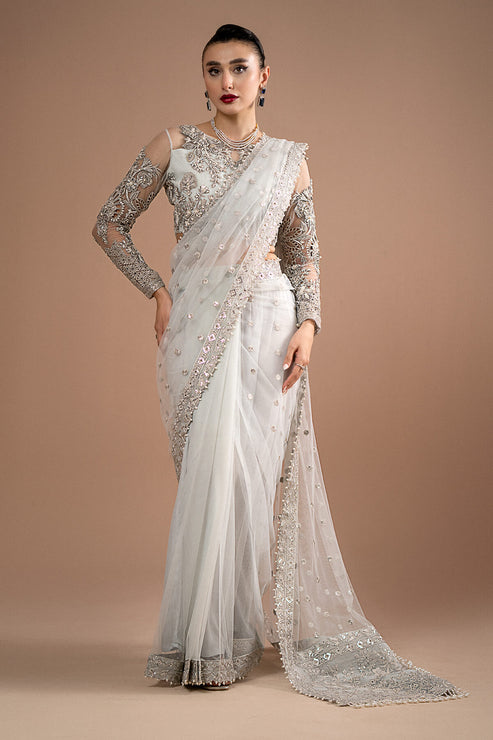 Imrozia Premium | Lumiere Luxury Sarees | 07 Misty Grey