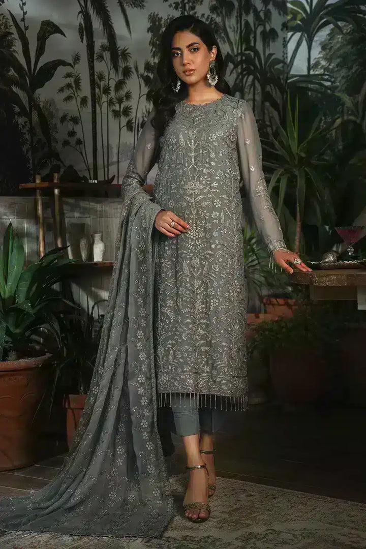 Zarif | LA ROSELLA Formals | ZLR 07 NOIR - Hoorain Designer Wear - Pakistani Ladies Branded Stitched Clothes in United Kingdom, United states, CA and Australia