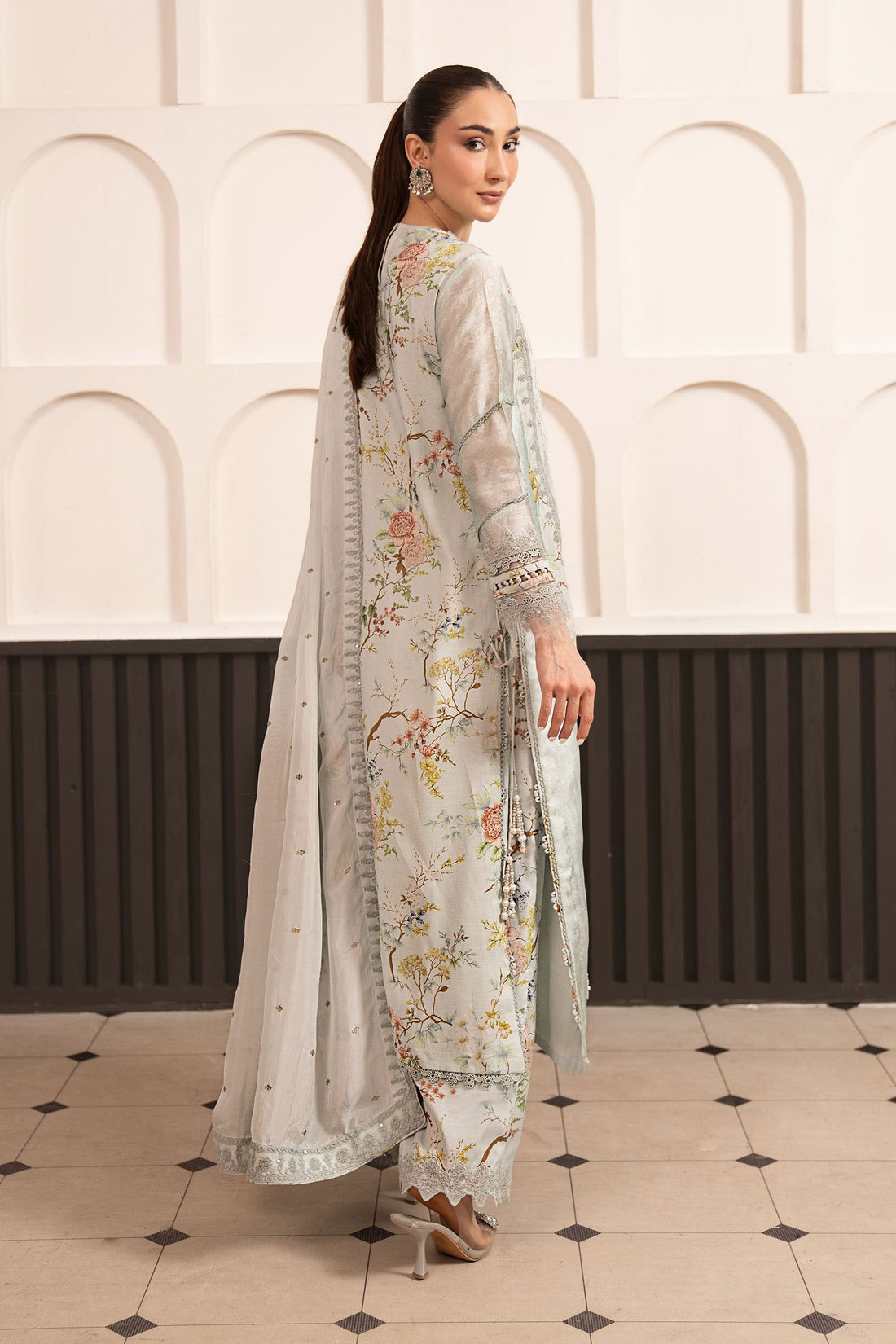 Maria B | Luxury Formals Pre Fall | SF-EA26-24-Ice Blue
