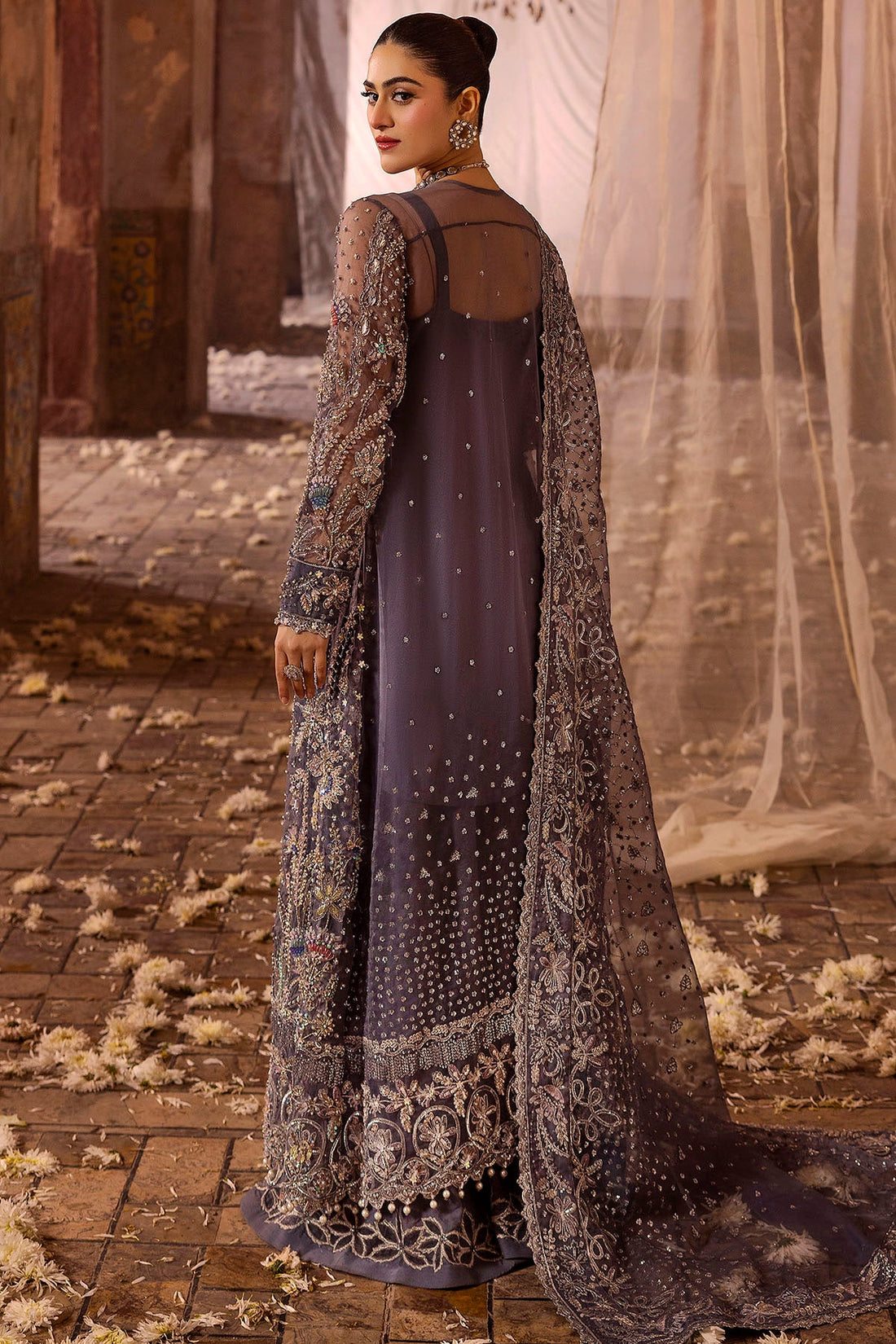 Motifz | Bridal Couture | 0018-ZURIAH EMBROIDERED ORGANZA STITCHED