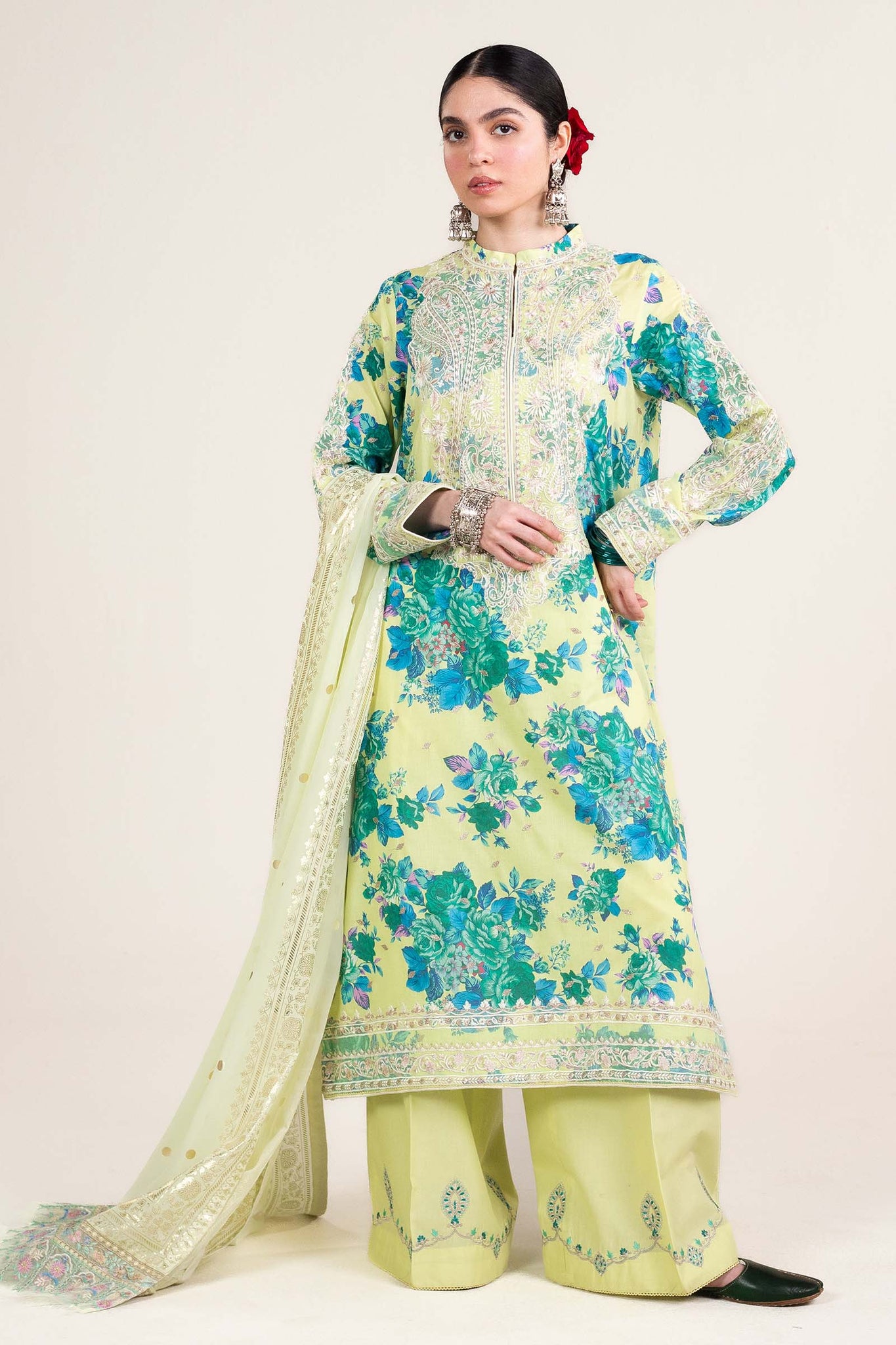 Zara Shahjahan | Stitched Lawn 24 | SL-PHOOL KARI-13A