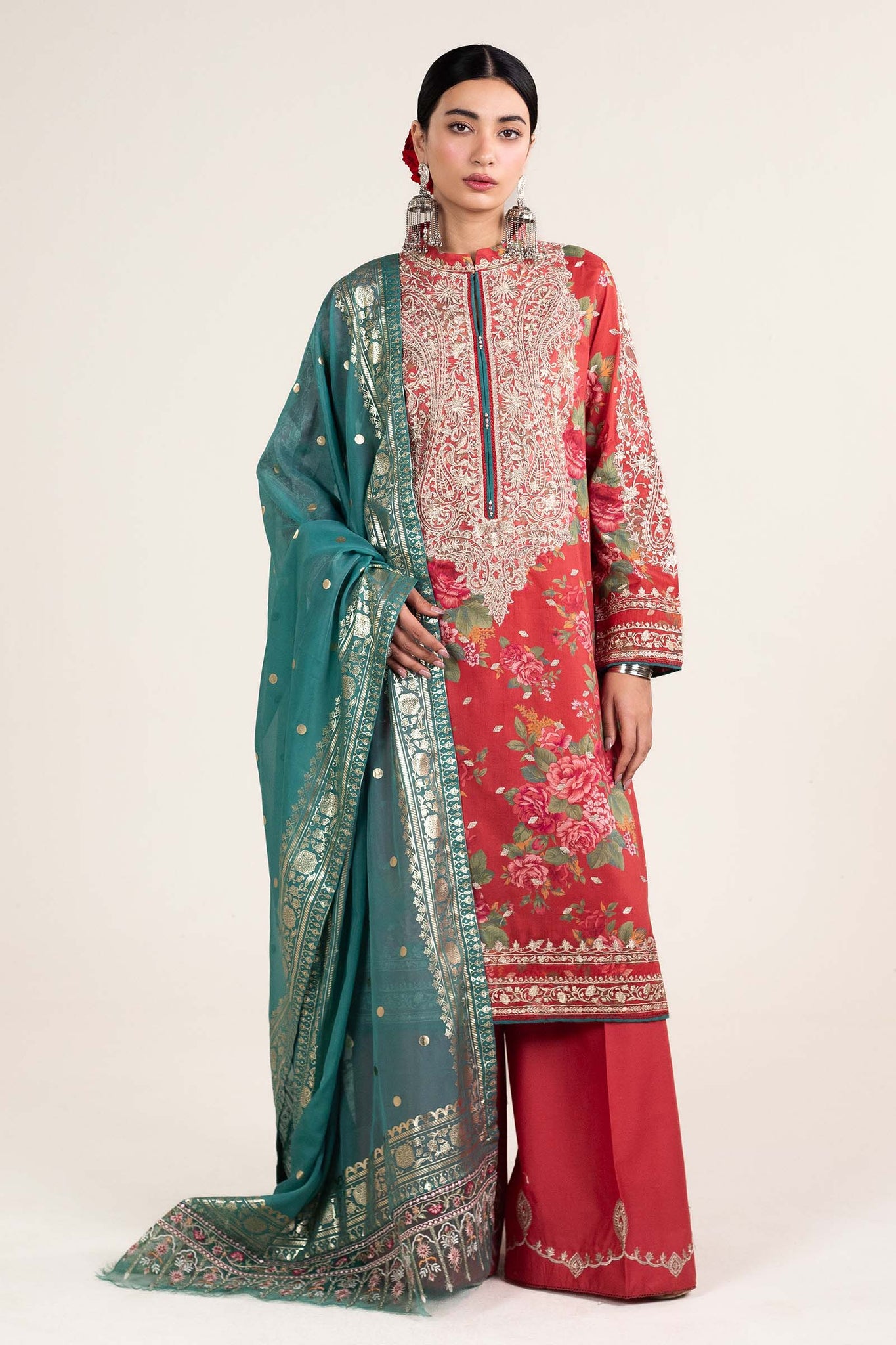 Zara Shahjahan | Stitched Lawn 24 | SL-PHOOL KARI-13B