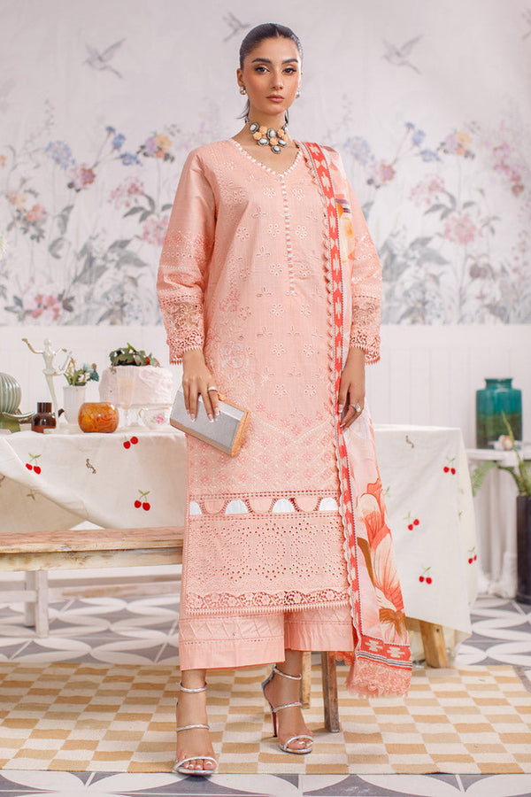Marjjan | Cranation Lawn |SLC-19 A - Hoorain Designer Wear - Pakistani Designer Clothes for women, in United Kingdom, United states, CA and Australia