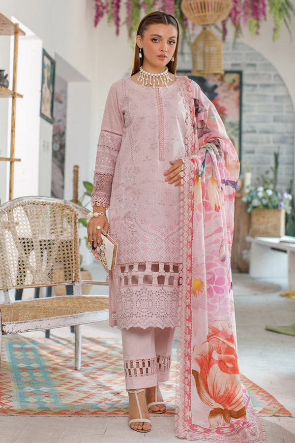 Marjjan | Cranation Lawn | SLC-19 B - Hoorain Designer Wear - Pakistani Designer Clothes for women, in United Kingdom, United states, CA and Australia
