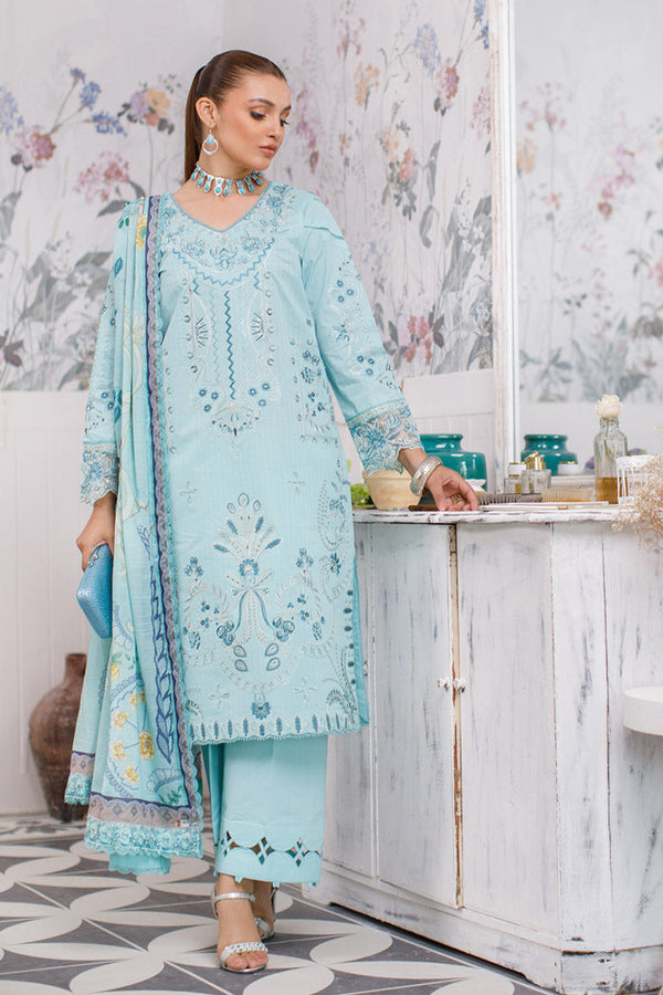 Marjjan | Cranation Lawn | SLC-23 A - Hoorain Designer Wear - Pakistani Designer Clothes for women, in United Kingdom, United states, CA and Australia