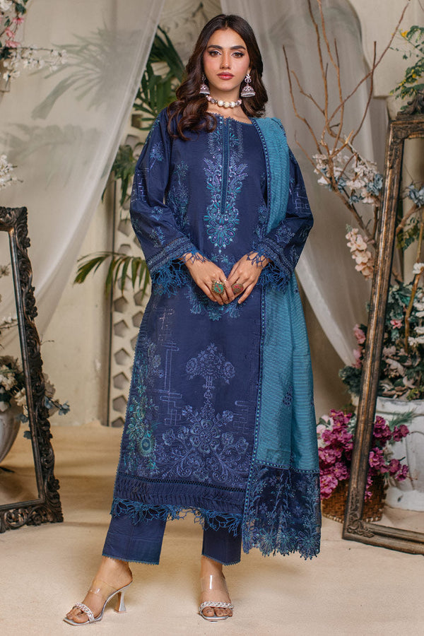 Marjjan | Irish Lawn | SMC-163 - Hoorain Designer Wear - Pakistani Designer Clothes for women, in United Kingdom, United states, CA and Australia