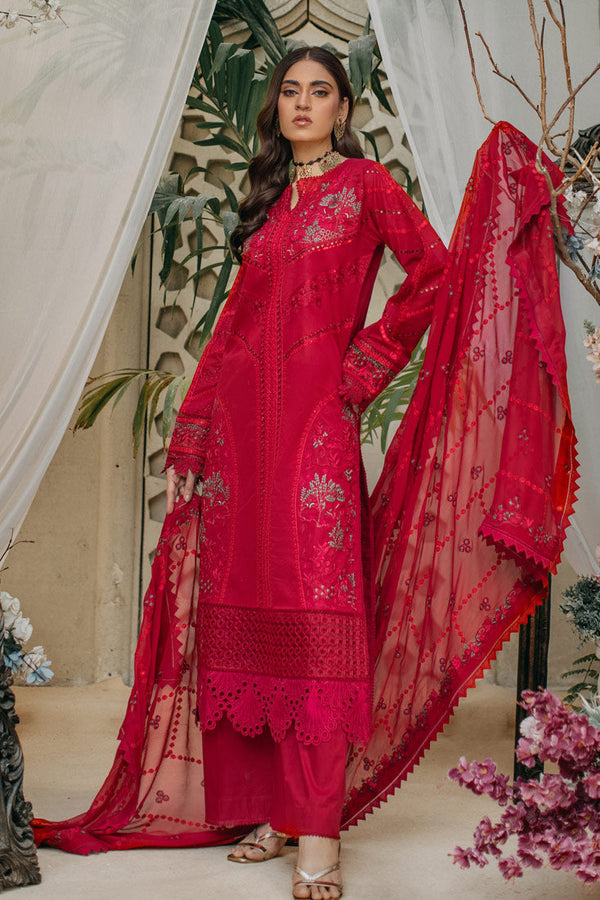 Marjjan | Irish Lawn | SMC-164 - Hoorain Designer Wear - Pakistani Designer Clothes for women, in United Kingdom, United states, CA and Australia