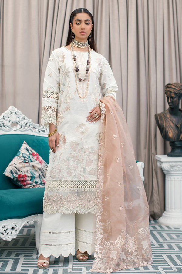 Marjjan | Cylena Luxury Lawn | SMC-177 - Hoorain Designer Wear - Pakistani Designer Clothes for women, in United Kingdom, United states, CA and Australia