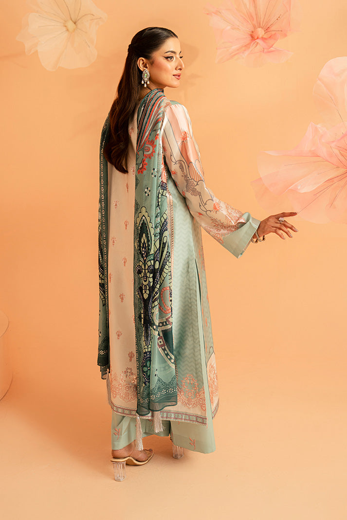 Imrozia Premium | Amelia Printed Silk | SP-149 Celeste Bloom