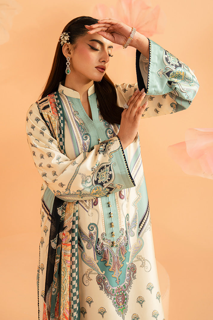 Imrozia Premium | Amelia Printed Silk | SP-150 Verdant Élan