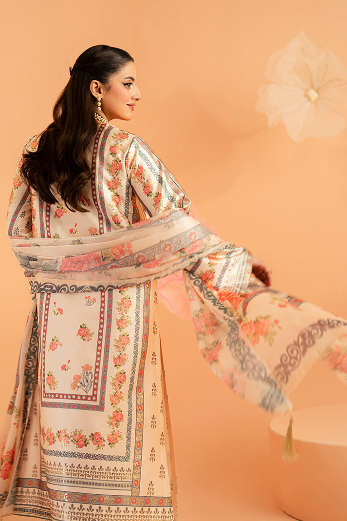 Imrozia Premium | Amelia Printed Silk | SP-154 Rosé Charm