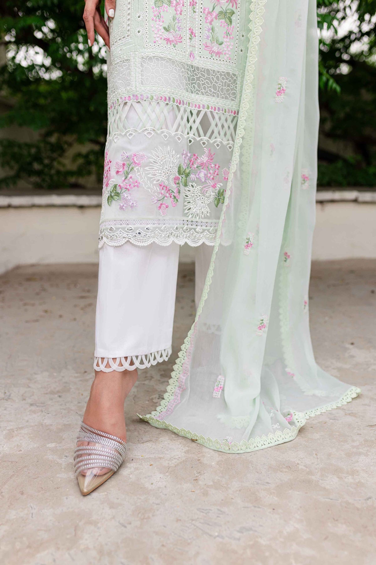 Sable Vogue | Shiree Lawn 24 | Mint Garden - Pakistani Clothes for women, in United Kingdom and United States