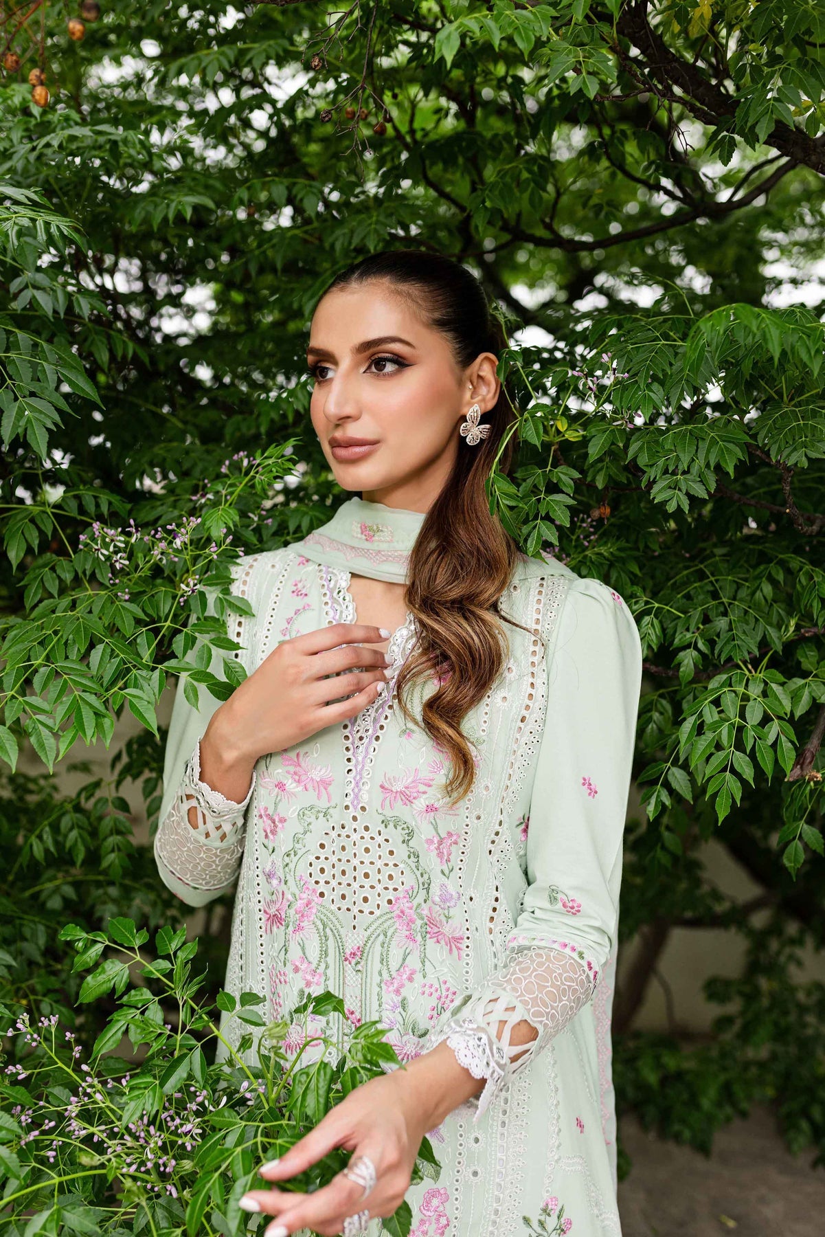 Sable Vogue | Shiree Lawn 24 | Mint Garden - Pakistani Clothes for women, in United Kingdom and United States