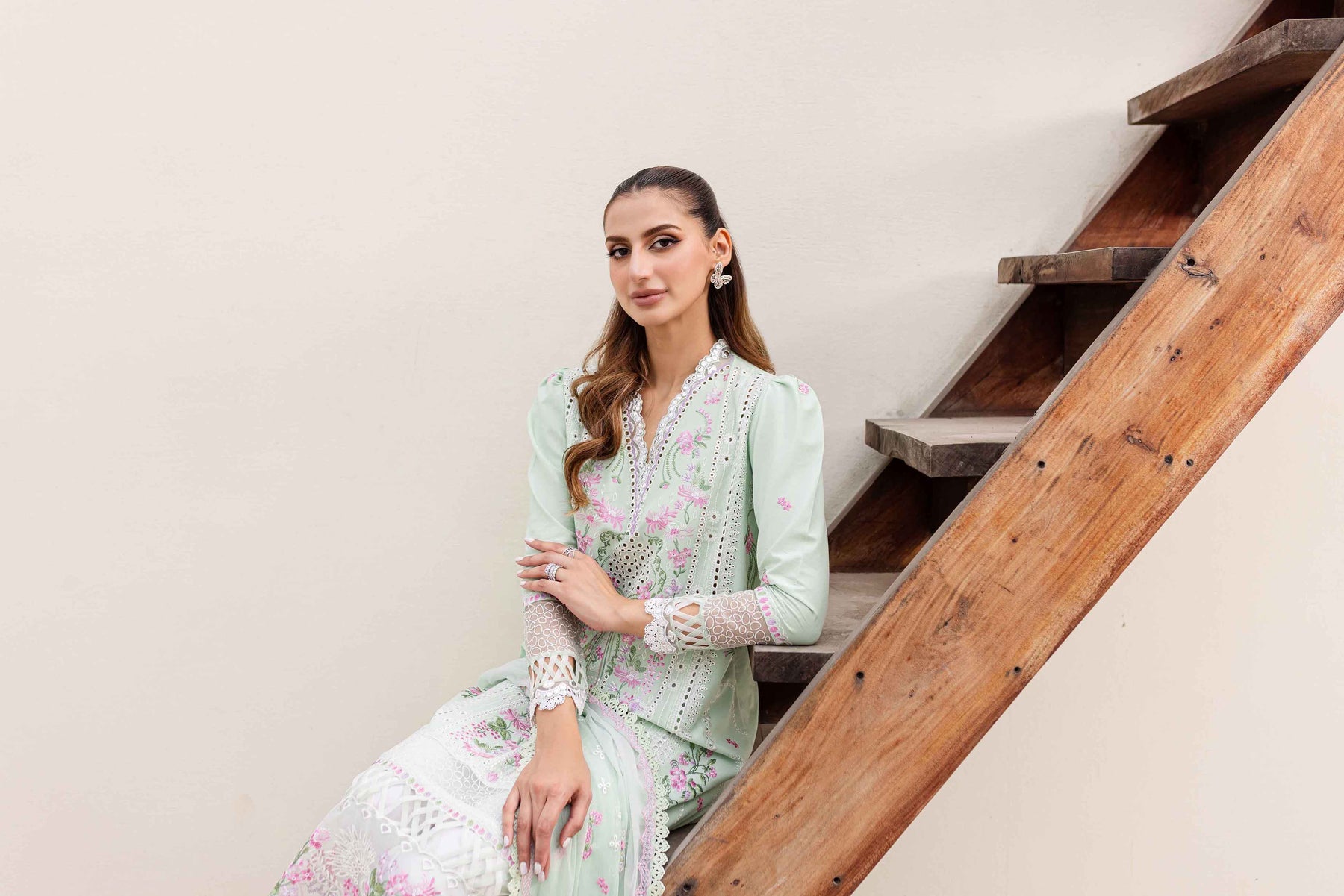 Sable Vogue | Shiree Lawn 24 | Mint Garden - Pakistani Clothes for women, in United Kingdom and United States