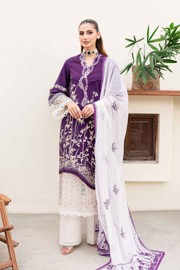 Sable Vogue | Shiree Lawn 24 | Plum Orchid - Pakistani Clothes for women, in United Kingdom and United States