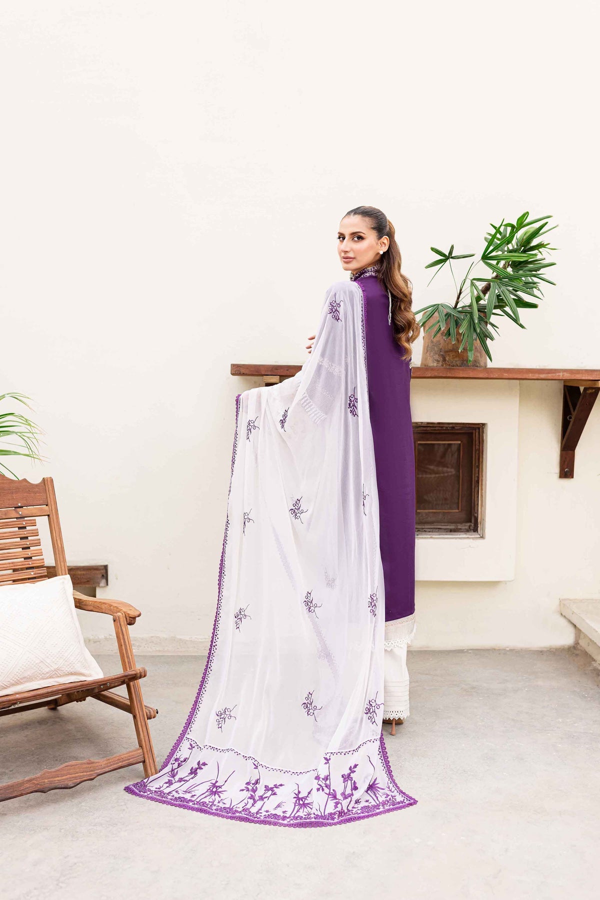 Sable Vogue | Shiree Lawn 24 | Plum Orchid - Pakistani Clothes for women, in United Kingdom and United States