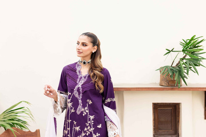 Sable Vogue | Shiree Lawn 24 | Plum Orchid - Pakistani Clothes for women, in United Kingdom and United States